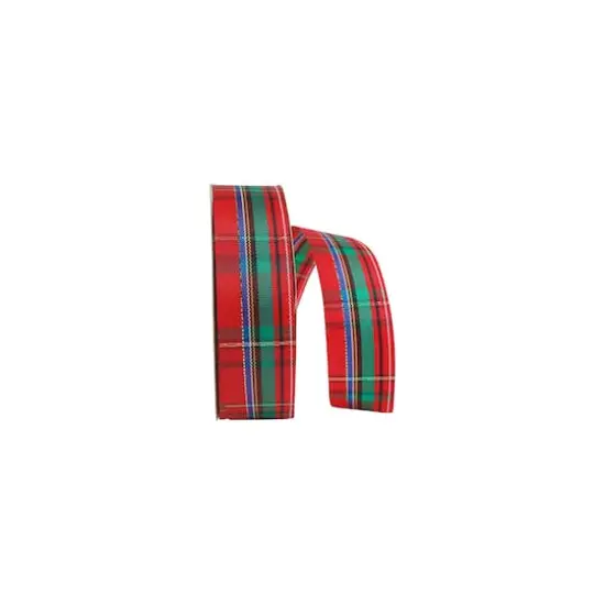 JAM Paper 7/8" x 25yd. Regalia Plaid Ribbon {1}