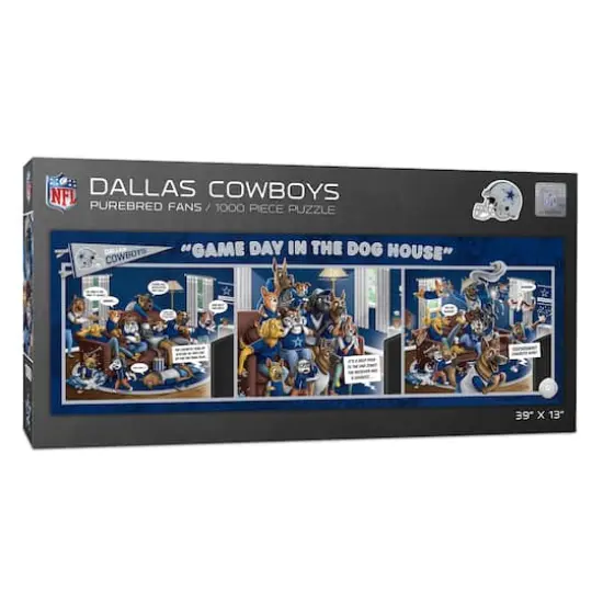 NFL Game Day in the Dog House 1,000 Piece Puzzle Dallas Cowboys {1}