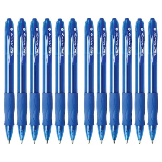 BIC&reg; Glide&trade; Bold Blue 1.6mm Retractable Ball Point Pen, 12ct. {3}