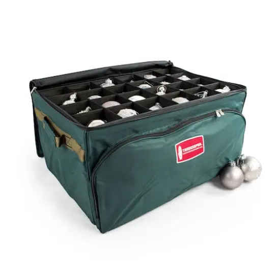 3 Tray Fabric Lined Christmas Ornament Storage Bag {5}