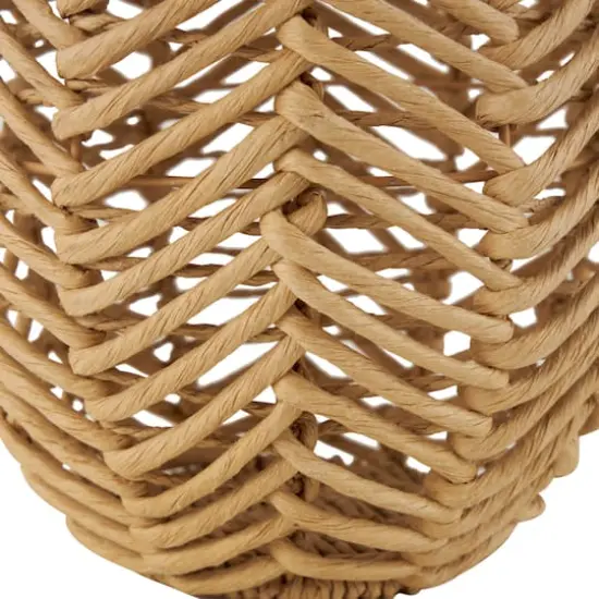 17" Brown Seagrass Handmade Woven Vase {6}