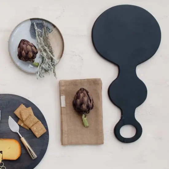 Hello Honey&reg; Stonewashed Linen Blend Tea Towel with Twill Tape Corner Set {4}