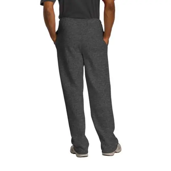JERZEES&reg; NuBlend&reg; Open Bottom Pant with Pockets Black Heather {5}