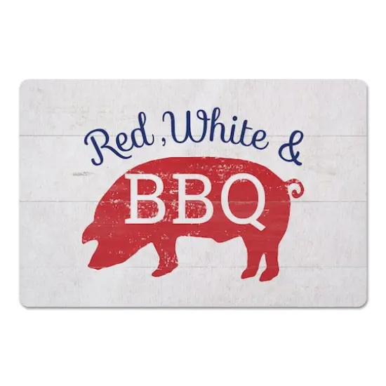 Red, White & BBQ Floor Mat {1}
