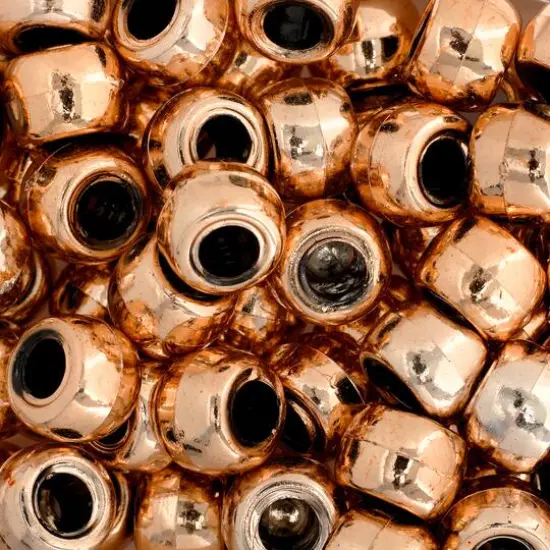 John Bead 9mm Metalized Opaque Pony Beads, 1,000ct. Gold {2}