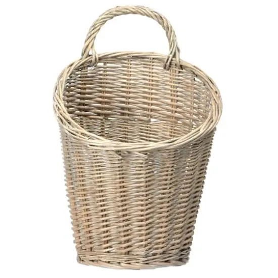 Hello Honey&reg; 15" Rattan Wall Basket with Handle {1}