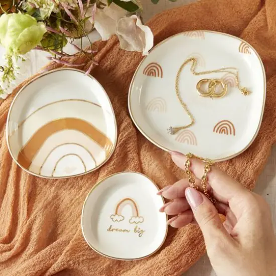Kate Aspen Boho Rainbow Trinket Dish Set {3}