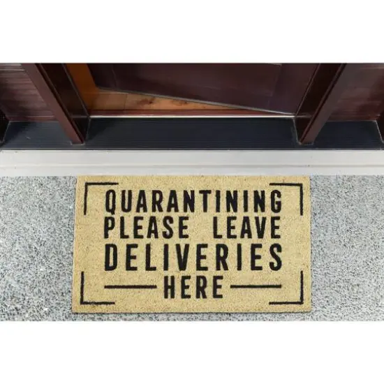 DII&reg; Quarantining Deliveries Here Doormat {5}
