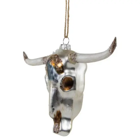Longhorn Glass Christmas Ornament {4}