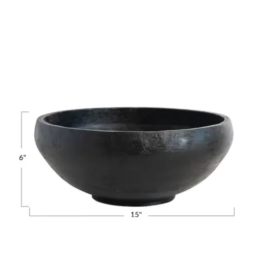 Hello Honey&reg; Black Carved Wood Bowl {1}