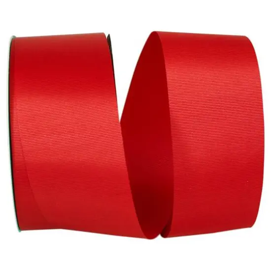 The Ribbon Roll 2.25" x 50yd. Grosgrain Allure Solid Ribbon Red {1}