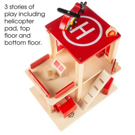 Toy Time Fire Station Playset {4}