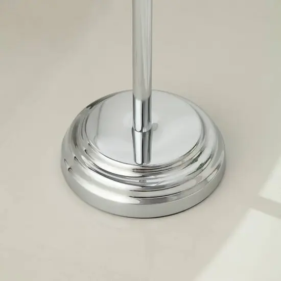 SunnyPoint 23.5" Chrome Bathroom Free Standing Toilet Tissue Paper Roll Holder Stand {6}