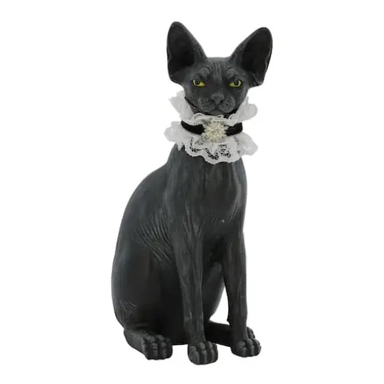 7.5" Black Sphynx Cat Tabletop Accent by Ashland&reg; {1}