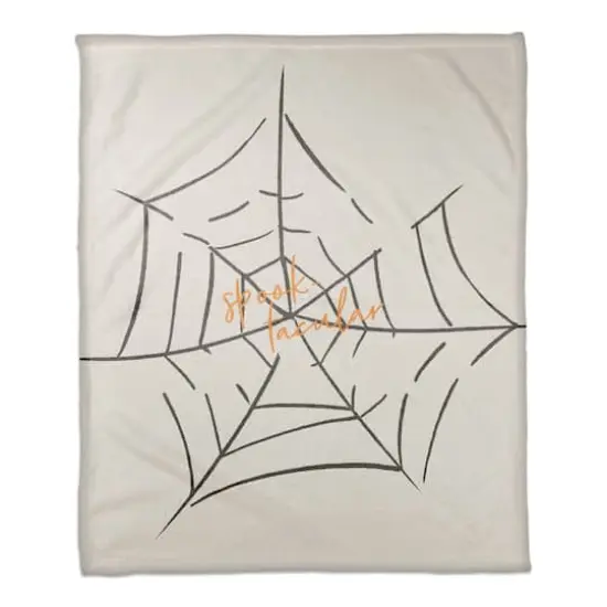 Spooktacular Web Fleece Throw {1}