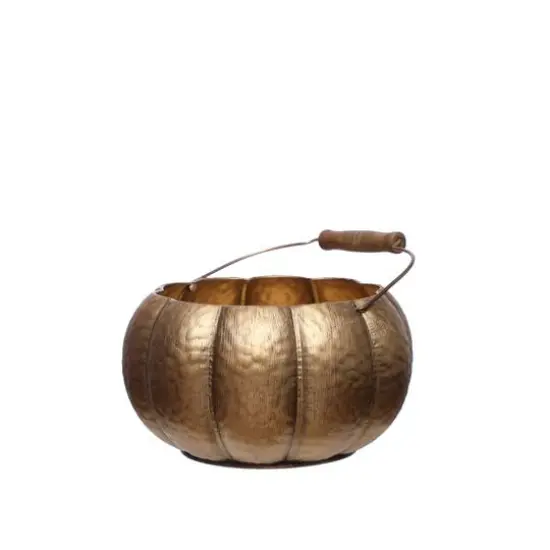Gold Pumpkin Decorative Container by Ashland&reg; {3}