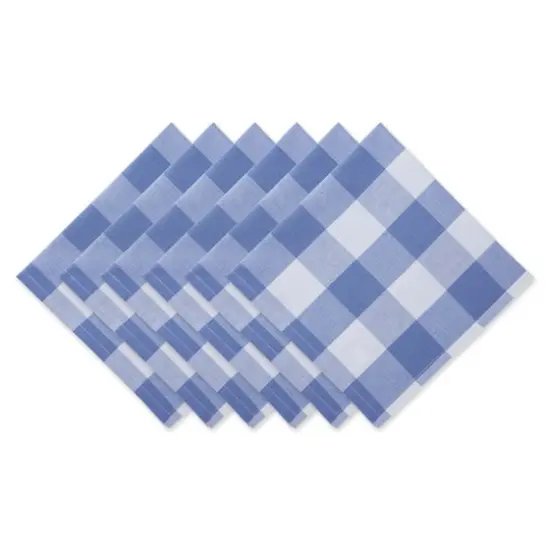 DII&reg; Buffalo Check Oversized Napkin, 6ct. Blue/White {1}