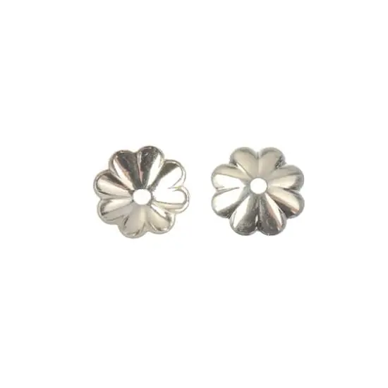 6mm Sterling Silver Flower Beadcap Findings, 6ct. by Bead Landing&trade; {3}
