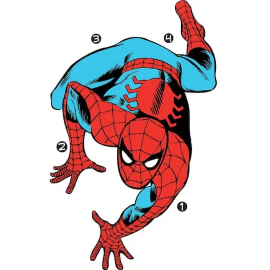 RoomMates Spiderman Comic Peel & Stick Giant Wall Decals {1}