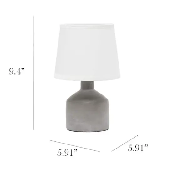 Simple Designs Mini Bocksbeutal Ceramic Table Lamp Gray {4}