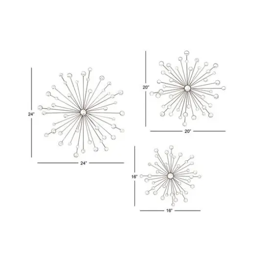 Clear Acrylic Starburst Glam Wall Decor Set {7}