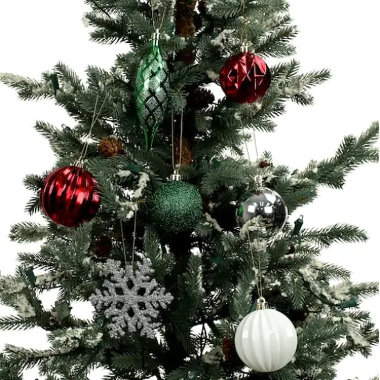 34 Pack Red, Green & Silver Shatterproof Ornaments by Ashland&reg; {4}