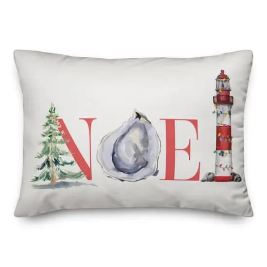Coastal Noel Throw Pillow {1}