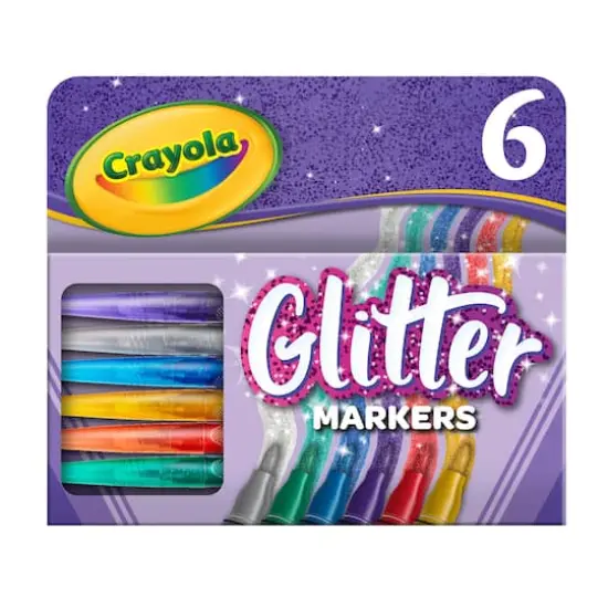 Crayola&reg; 6 Color Glitter Markers {1}