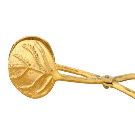 Hello Honey&reg; 8" Gold Embossed Leaf Shaped Tongs {3}