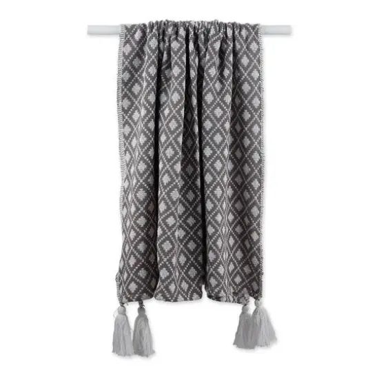 DII&reg; Diamond Lattice Throw Gray {7}