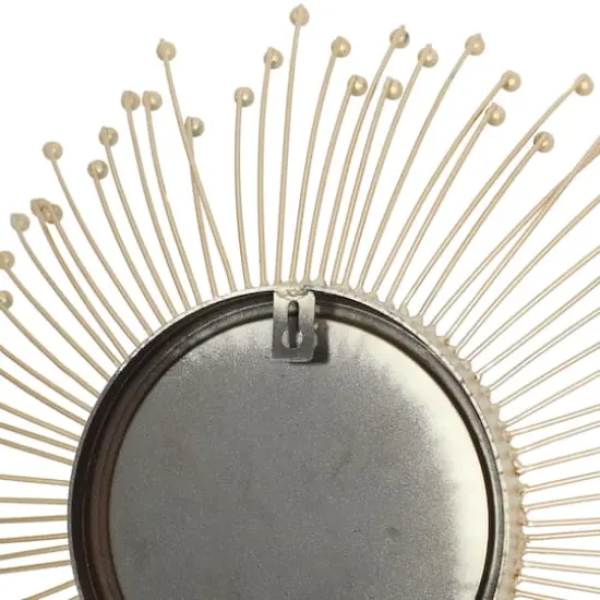 Gold Metal Glam Wall Mirror Set {7}