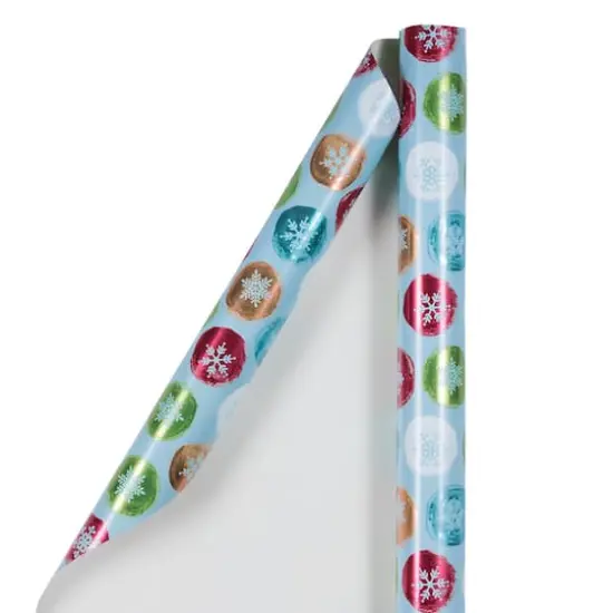 JAM Paper Painted Snowflake Orbs Gift Wrap {4}