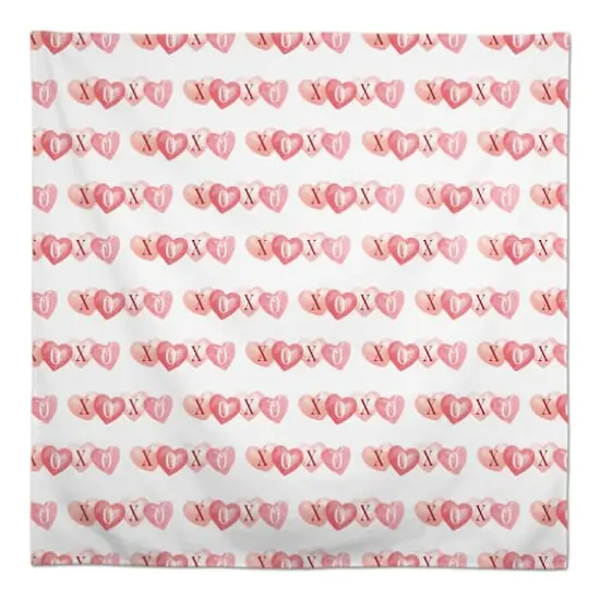 58" XOXO Hearts Pattern Tablecloth {1}