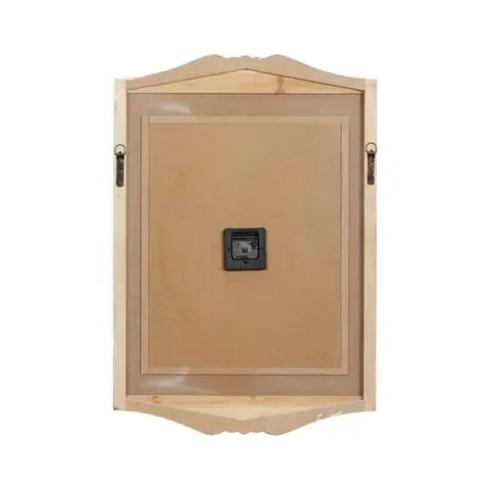 White Wood Farmhouse Wall Clock, 31" x 22" x 4" {6}