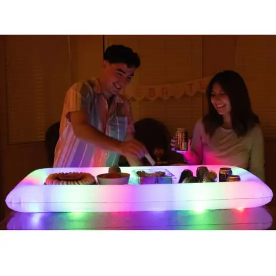 PoolCandy LiveLights™ Inflatable Illuminated LED Buffet Snack Cooler {3}