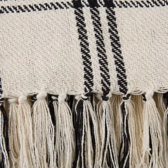 DII&reg; Black Modern Farmhouse Plaid Throw {3}