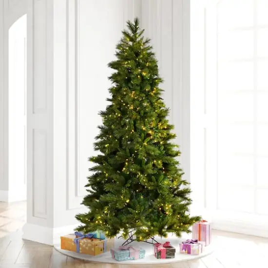 7.5ft. Pre-Lit Brighton Pine Artificial Christmas Tree, LED Color Changing Lights {3}