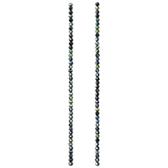 Black Small Glass Faceted Round Beads, 2mm by Bead Landing&trade; {4}