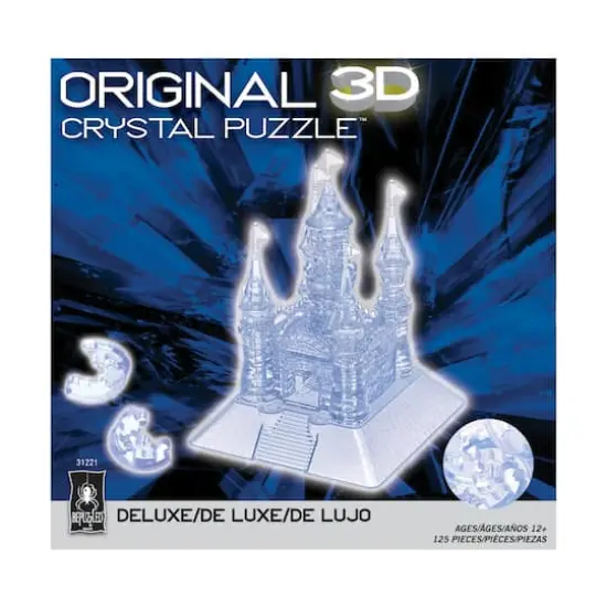 3D Crystal Puzzle - Castle (Clear): 125 Pcs {3}