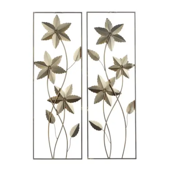 36" Gold Metal Contemporary Wall D&eacute;cor Set {8}