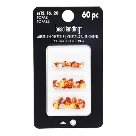 Round Flatback Austrian Crystals Mix by Bead Landing&trade;, 60ct. Topaz {4}