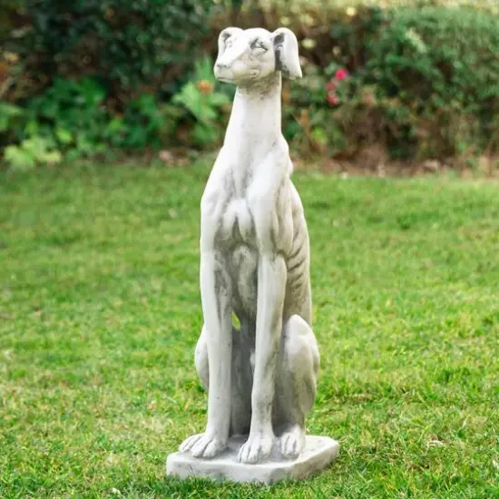 Glitzhome&reg; 32" Sitting Dog Garden Statue {3}