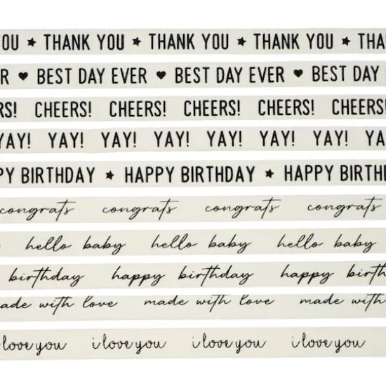 3/8" x 2yd. Sentiments Value Pack Ribbon by Celebrate It&reg; {4}