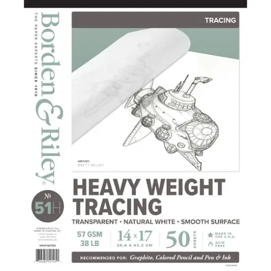 Borden & Riley&reg; #51H Heavy Weight Tracing Pad {1}