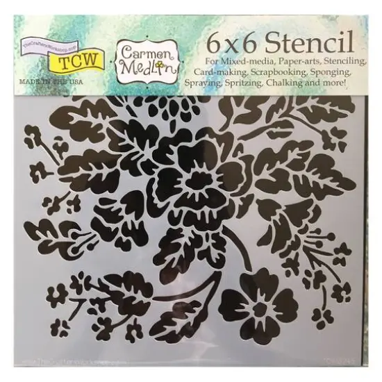 The Crafter's Workshop Growing Wild Stencil, 6'' x 6'' {1}