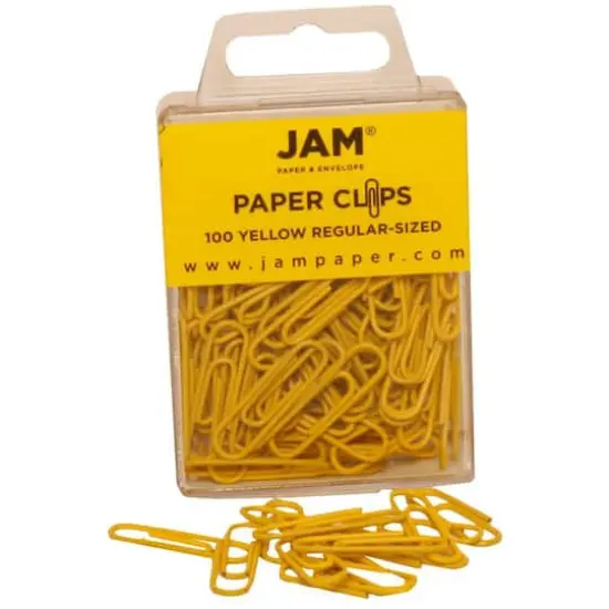 JAM Paper Desk Essentials Paper Clips & Binder Clips Kit Yellow {4}