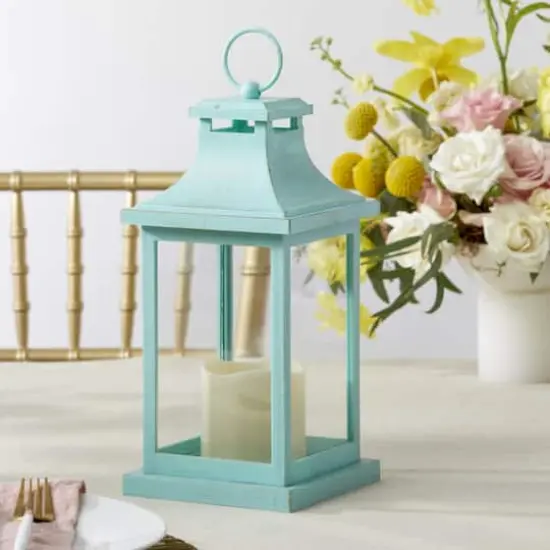 Kate Aspen&reg; Blue Hampton LED Vintage Decorative Lantern {3}