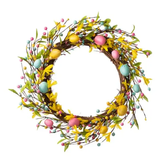 Glitzhome&reg; 22" Easter Egg Wreath {1}