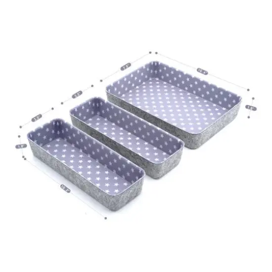 Welaxy Felt 3 Piece Stars Drawer Organizer Set {7}