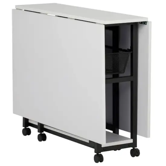 Sew Ready Mobile Craft Table with Folding Top & Storage {6}